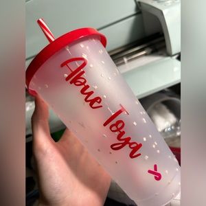 New confetti changing color cold cup customized by me.